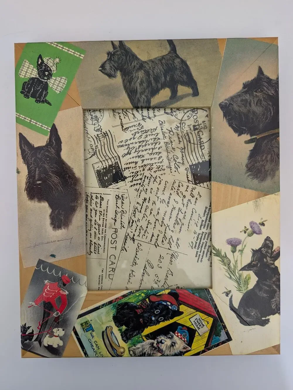 Blankety Blank Designs Scottie Dog Decoupage Wood Photo Frame
